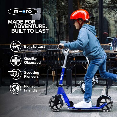 Micro Kickboard - Micro Cruiser LED - Two Wheeled, Fold-to-Carry Swiss-Designed Micro Scooter for Kids with Smooth Gliding Light-Up, Large Wheels for Ages 6+ in Saudi Arabia