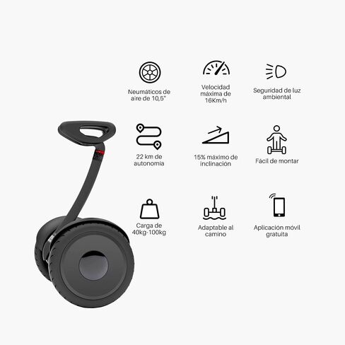 سكوتر كهربائي ذكي ذاتي التوازن Segway Ninebot S/S MAX/S2 - محرك قوي، 10/11.2/12.4 ميل في الساعة، لوح طائر مع ضوء LED، متوافق مع مجموعة Gokart، معتمد من UL-2272 in Saudi Arabia