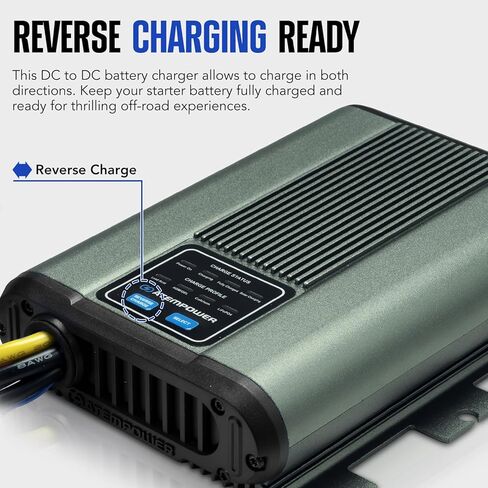 ATEM POWER 25A 12V DC to DC Battery Charger with Anderson Plug Reverse Charge MPPT for AGM, Gel, Calcium, Lead Acid, LiFePO4 Batteries of 4WDs, RVs, Campers Multi-Protection Design On-Board Charger in Saudi Arabia
