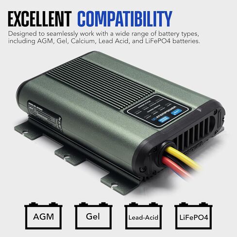 ATEM POWER 25A 12V DC to DC Battery Charger with Anderson Plug Reverse Charge MPPT for AGM, Gel, Calcium, Lead Acid, LiFePO4 Batteries of 4WDs, RVs, Campers Multi-Protection Design On-Board Charger in Saudi Arabia