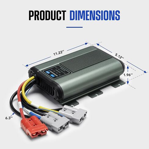 ATEM POWER 25A 12V DC to DC Battery Charger with Anderson Plug Reverse Charge MPPT for AGM, Gel, Calcium, Lead Acid, LiFePO4 Batteries of 4WDs, RVs, Campers Multi-Protection Design On-Board Charger in Saudi Arabia