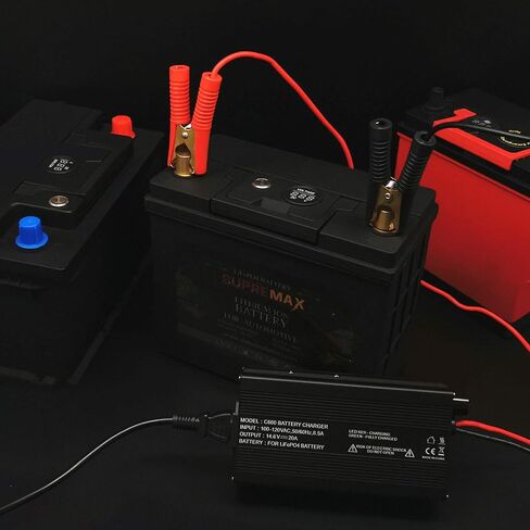 12V 20A LifePO4 Battery Charger 14.6V Smart Charger and Maintainer for LiFePO4 Lithium-Iron Deep Cycle Rechargeable Batteries in Kuwait