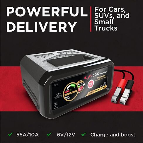 Schumacher SC1340 Fully Automatic Battery Charger and Engine Starter- 55 Amp/10 Amp, 6V/12V or Cars, SUVs and Small Trucks in Saudi Arabia
