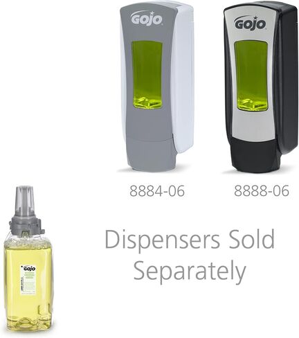 Gojo Foam Hand and Showerwash, Citrus and Ginger Fragrance, 1250 mL Foam Wash Refill ADX-12 Push-Style Soap Dispenser (Pack of 3) - 8813-03 in Saudi Arabia