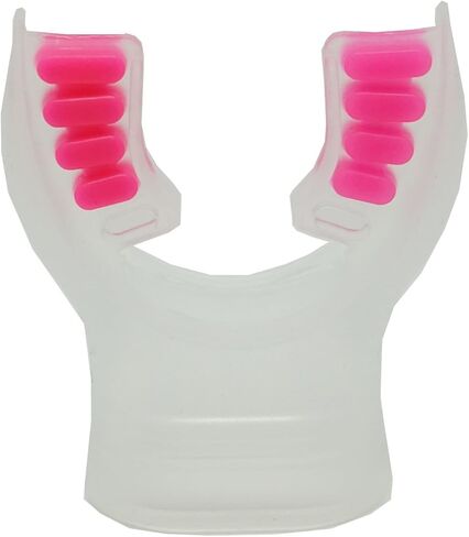 Scuba Choice Scuba Diving Ultra Clear Silicone Mouthpiece with Color Tab & Regulator Tie Pink in Saudi Arabia