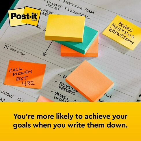 Post-it Mini Notes, 1.5x2 in, 12 Pads, America's #1 Favorite Sticky Notes, Poptimistic Collection, Bright Colors (Magenta, Pink, Blue, Green), Clean Removal, Recyclable (653AN) in Saudi Arabia