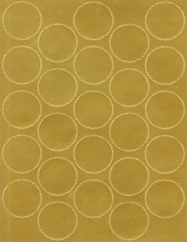 Geographics Printable White Gold Foil Stars Seals, 4.25"x9", Seal 1.25", 75/Pack (48675) in Saudi Arabia