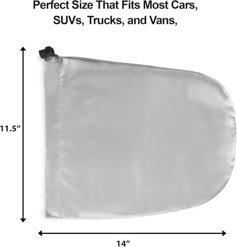 أغطية مرآة الرؤية الجانبية المقاومة للماء من Lebogner، تحمي من الثلج والجليد والصقيع وسقوط الطيور، حجم مثالي يناسب السيارات وسيارات الدفع الرباعي والشاحنات والشاحنات الصغيرة، وإكسسوارات السيارات الشتوية، مجموعة من قطعتين، فضي in Kuwait
