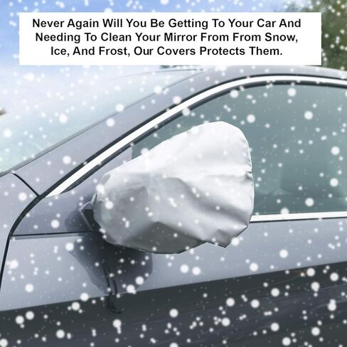 أغطية مرآة الرؤية الجانبية المقاومة للماء من Lebogner، تحمي من الثلج والجليد والصقيع وسقوط الطيور، حجم مثالي يناسب السيارات وسيارات الدفع الرباعي والشاحنات والشاحنات الصغيرة، وإكسسوارات السيارات الشتوية، مجموعة من قطعتين، فضي in Kuwait