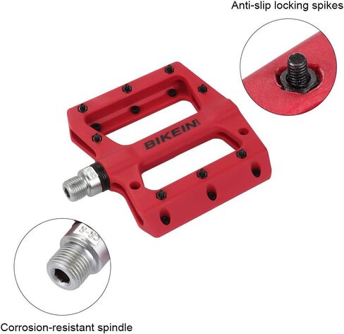 MTB Bike Pedal Nylon Fiber Non-Slip 9/16 Inch Bicycle Platform Flat Pedals for Road Mountain BMX Bike in Saudi Arabia