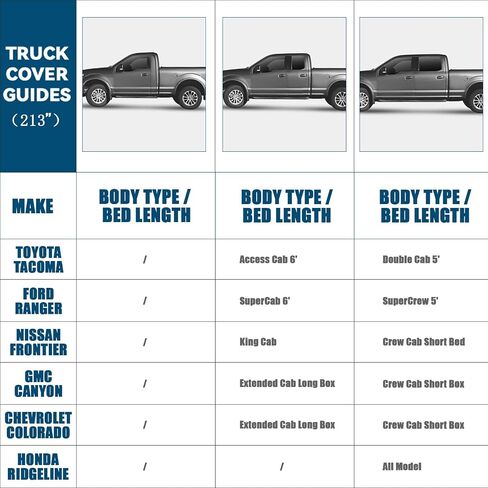 غطاء شاحنة مقاوم للماء يحل محل 2005-2023 Toyota Tacoma/Ford Ranger Double Cab 5ft، 6 طبقات غطاء شاحنة لجميع الأحوال الجوية مع باب بسحاب للحماية من غبار المطر الثلجي in Saudi Arabia