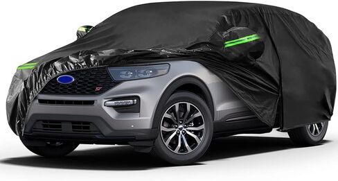 استبدال غطاء السيارة المقاوم للماء لـ 2011-2023 2024 Ford Explorer، 6 طبقات لجميع أغطية سيارات مستكشف الطقس مع باب بسحاب للحماية من غبار المطر الثلجي (المستكشف) in Saudi Arabia