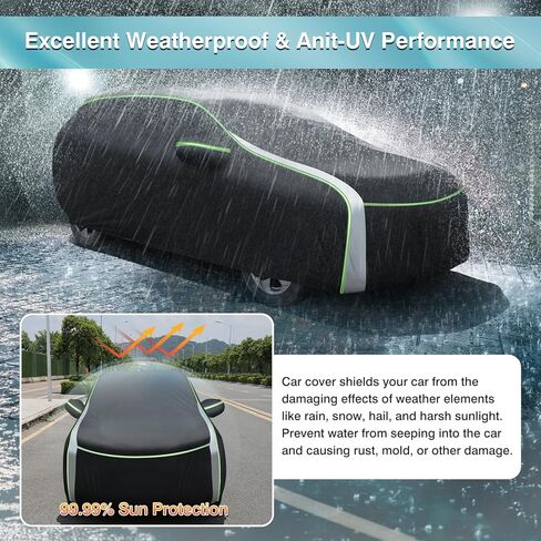 Car Cover for Ford Bronco 4-Door 2021-2024, Full Car Cover All Weather Car Covers for Bronco, Waterproof Outdoor Cover with Zipper Door Reflective Strips in Saudi Arabia