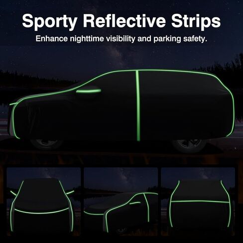 Car Cover for Ford Bronco 4-Door 2021-2024, Full Car Cover All Weather Car Covers for Bronco, Waterproof Outdoor Cover with Zipper Door Reflective Strips in Saudi Arabia