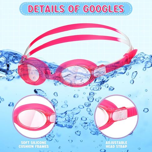 12 Pcs Silicone Swim Caps for Kids Girls Durable Waterproof Swimming Caps Age 2-14 Cute Unicorn Mermaid Flamingo Bathing Cap with Goggles Ear Plug Nose Clip for Long Short Hair Boys Girls Toddler in Kuwait