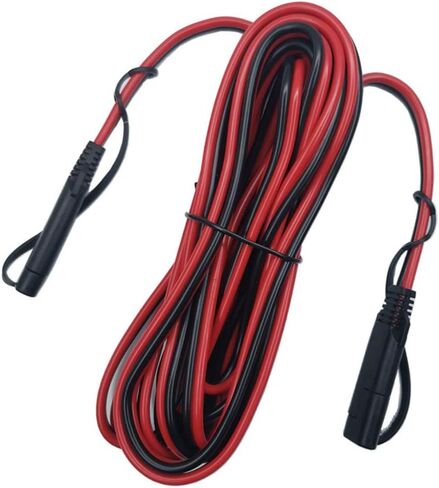 AEISVIK Battery Charging Cables SAE TO SAE 12V-24V Quick Disconnect Extension Cable 2 Pin With Dust Cap DC Connection Cord Plug 12 Feet 16AWG Gauge for Camp Trailer Solar Panels Battrey in Saudi Arabia