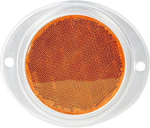 Grand General 80815 Amber 3" Round Reflector with Aluminum Base for Trucks, Towing, Trailers, RVs and Buses, 1 Pack in Saudi Arabia