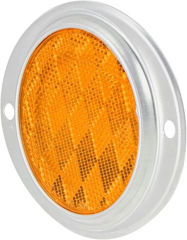 Grand General 80815 Amber 3" Round Reflector with Aluminum Base for Trucks, Towing, Trailers, RVs and Buses, 1 Pack in Saudi Arabia