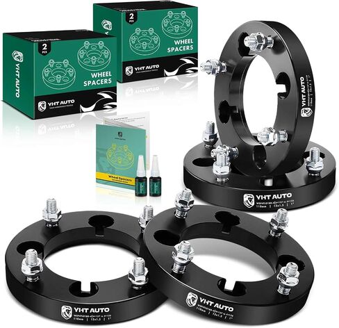 YHTAUTO 4x137mm to 4x156mm Wheel Adapters 1 inch Fits Bombardier, Can-Am, Kawasaki Models, Forged wheel adapters & spacers 1 inch with M12x1.5 Studs 110mm Hub Bore, Not Hubcentric, 2Pcs, Black in Kuwait