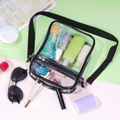 حقيبة شفافة تمر بالجسم، حقيبة محفظة شفافة معتمدة من PVC للنساء للرياضات الخارجية in Kuwait