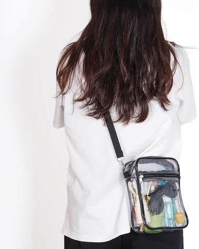 حقيبة شفافة تمر بالجسم، حقيبة محفظة شفافة معتمدة من PVC للنساء للرياضات الخارجية in Kuwait