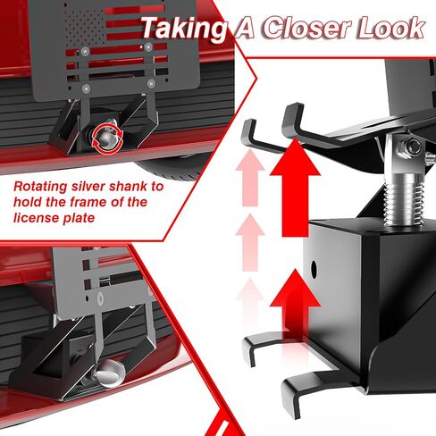 License Plate Frame for Tesla Model 3/Y(2020-2023), No-Drill Front License Plate Holder with Anti-Theft Feature License Plate Bracket Mounting Kit, No Adhesive, Easy Installation in Kuwait