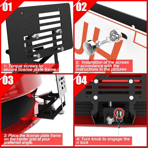 License Plate Frame for Tesla Model 3/Y(2020-2023), No-Drill Front License Plate Holder with Anti-Theft Feature License Plate Bracket Mounting Kit, No Adhesive, Easy Installation in Kuwait