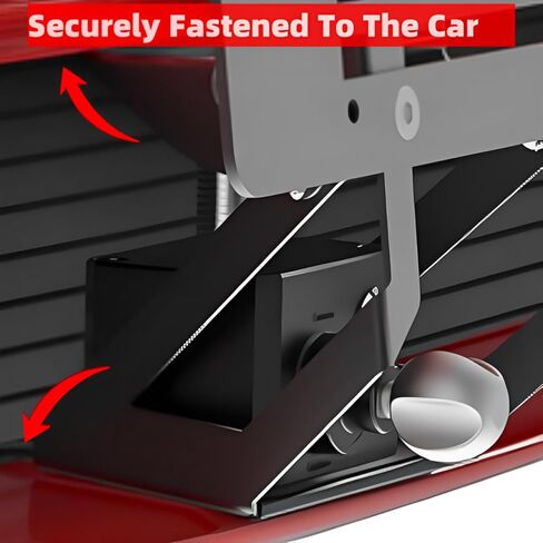 License Plate Frame for Tesla Model 3/Y(2020-2023), No-Drill Front License Plate Holder with Anti-Theft Feature License Plate Bracket Mounting Kit, No Adhesive, Easy Installation in Kuwait