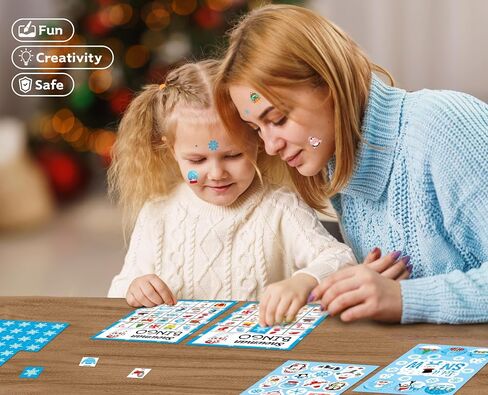 Joy Bang Christmas Bingo Game for Kids&Adults Xmas/Holiday/Winter Party Supplies Snowman Bingo Game Xmas Gifts for Kids Xmas Activities for 24 Players Christmas Party Game Favors in Kuwait