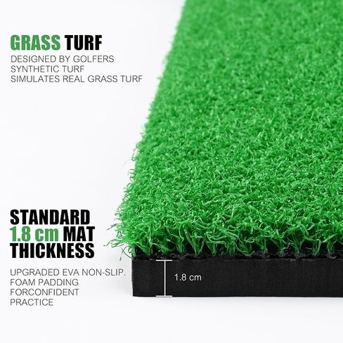 Non-Slip Golf Training Mat, Golf Hitting Mat, Home Golf Turf Practice Mats for Indoor & Outdoor, Golf Chipping Game Training Aids with Rubber Tees - Gifts for Men/Golf Lovers/Beginner in Saudi Arabia