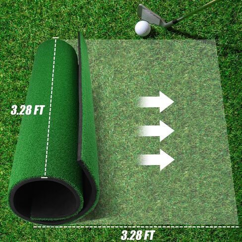 Non-Slip Golf Training Mat, Golf Hitting Mat, Home Golf Turf Practice Mats for Indoor & Outdoor, Golf Chipping Game Training Aids with Rubber Tees - Gifts for Men/Golf Lovers/Beginner in Saudi Arabia