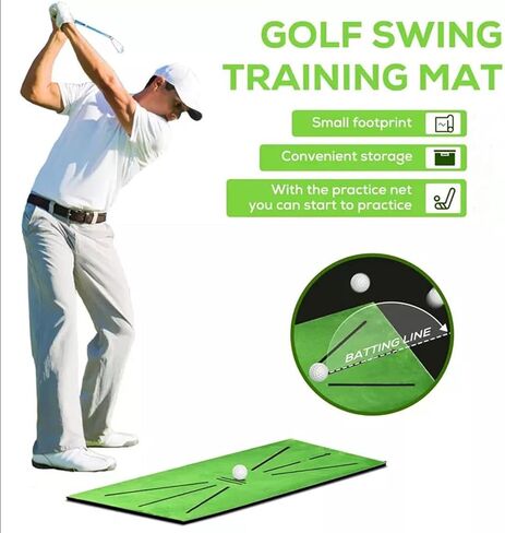 Golf Training mats, Golf mats Showing Swing Path, Golf Practice Stroke aids, Indoor/Outdoor Golf Practice Grass mats in Saudi Arabia