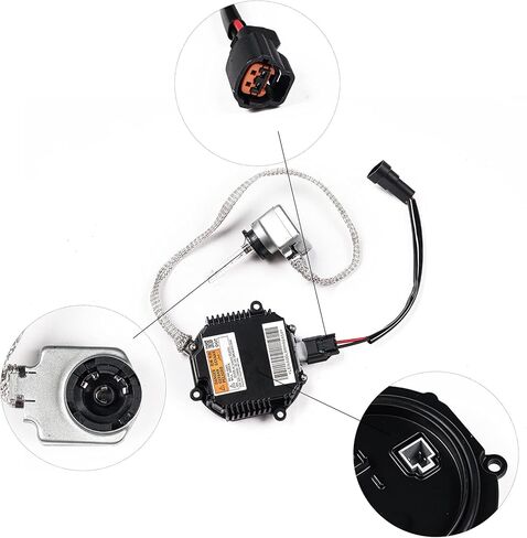 28474-89904 وحدة التحكم في الصابورة الأمامية زينون HID مع لمبة D2S ووحدة الإشعال المتوافقة مع إنفينيتي EX35 FX35 G35 JX35 M35 Nissan 350Z Altima Murano Rogue، يستبدل 2847489907 28474-8991A in Kuwait