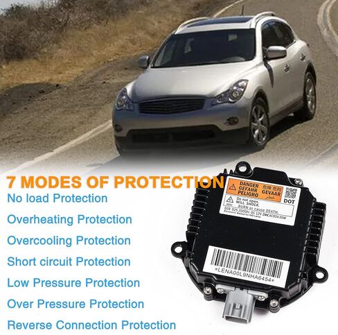 28474-89904 وحدة التحكم في الصابورة الأمامية زينون HID مع لمبة D2S ووحدة الإشعال المتوافقة مع إنفينيتي EX35 FX35 G35 JX35 M35 Nissan 350Z Altima Murano Rogue، يستبدل 2847489907 28474-8991A in Kuwait