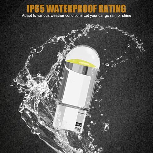 30 PCS T10 Car 194 LED Bulb, 6000K Super Bright 168 2825 W5W Wedge-shaped LED License Plate Light Map Light, 360-degree Lighting Accessories Without Blind Spots, for Most Cars (White) in Saudi Arabia