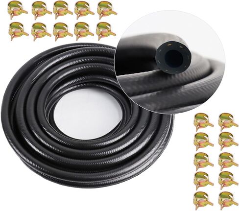 5/16" ID Fuel Line Hose 20FT with 20PCS Hose Clamps NBR Hose for Fuel Systems Engines Tube Hose in Saudi Arabia