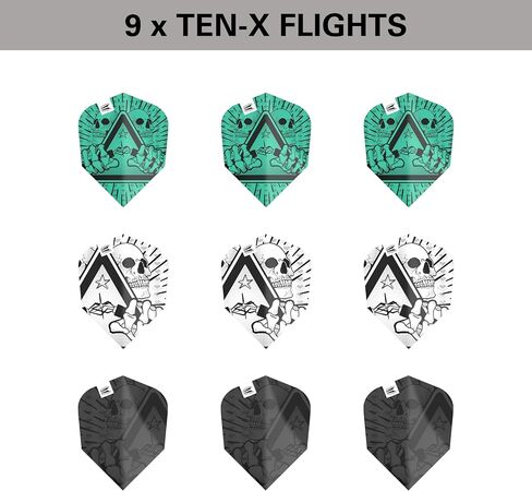 لعبة رمي السهام Rob Cross Ink Design Ten-X Dart Flight - مجموعة من 3 مجموعات (9 في المجموع) in Saudi Arabia