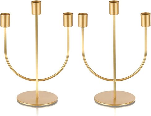 Romadedi Modern Candelabra Black Candle Holders - 3 Arm Wedding Candlestick Holder for Theme Party Table Centrepiece Decor Dining Room Birthday Holiday Christmas in Saudi Arabia