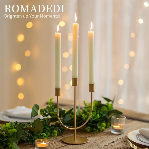Romadedi Modern Candelabra Black Candle Holders - 3 Arm Wedding Candlestick Holder for Theme Party Table Centrepiece Decor Dining Room Birthday Holiday Christmas in Saudi Arabia