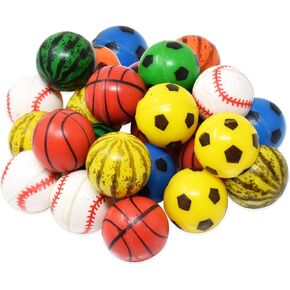 25 كرات نطاط للأطفال تفضل | زهور كرة نطاط 27mm | كرات مطاطية صغيرة من Superball للأطفال