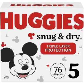 الحجم Huggies 8 حفاضات ، حفاضات أطفال دافئة وجافة ، حجم 8 (46+ رطل) ، 80 عددًا ، قد تختلف التغليف باختلاف