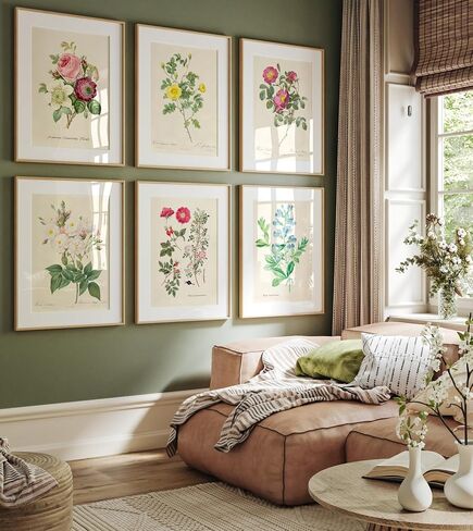 Kitchen Herbs Art Prints - Botanical Prints - (Set of 6) - Unframed - 8x10s | Dining Room Decor - Gifts for Chef or Cook - Restaurant Decor - Rosemary, Thyme, Mint, Parsley, Oregano, and Bay Leaves in Saudi Arabia