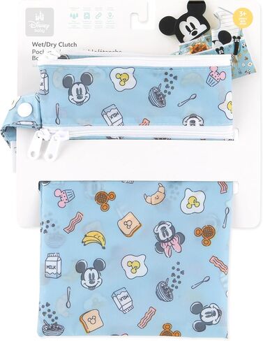 Bumkins Waterproof Wet Bag for Baby, Travel, Swim Suit, Cloth Diaper, Pump Parts, Pool, Gym Clothes, Toiletry, Hook to Stroller, Daycare, Reusable Zip Bag, Wetdry Packing Pouch, Starry Cactus Dk Green in Kuwait