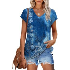 Womens Cap Sleeve 2024 Summer Tops Trendy Tank Tops V Neck Loose Fit Shirts Red XL in Kuwait