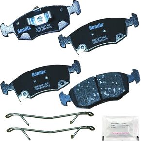 Bendix Priority 1 Ceramic Front Disc Brake Pad Set for Fiat 500 2017-2012 - (CFC1568)