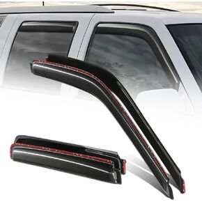 DNA MOTORING WVS-015 حاجب نافذة تهوية الدخان الداكن، واقي من المطر/الشمس، قطعتين، متوافق مع 99-07 سيلفرادو 1500/01-07 سيلفرادو 1500 HD 2500 HD 3500/99-06 سيلفرادو 2500 in Kuwait