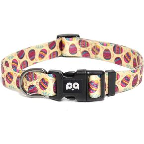 QQPETS طوق كلب ناعم قابل للتعديل: طباعة زهرة وردية متعددة الألوان أنماط لطيفة لـ XS صغير متوسط ​​كبير الحيوانات الأليفة فتاة صبي جرو المشي الجري التدريب (S، الإقحوانات الصغيرة)