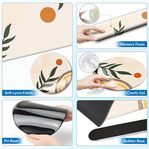 Desk Mat Set + Keyboard and Mouse Pad with Wrist Rest Support,4-in-1 Large Mousepad Computer Mats for Desktop Home & Office-with God in Kuwait
