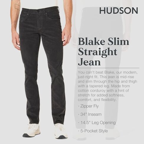Hudson Jeans Men's Blake Slim Straight, Olympic, 34 in Kuwait