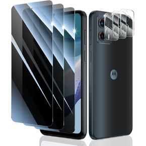 واقي شاشة الخصوصية لـ Motorola Moto G Stylus 5G 2022 ، 3 Pack Packged Glass ، 9H صلابة ، مضاد للخلع ، مضاد للقرعة